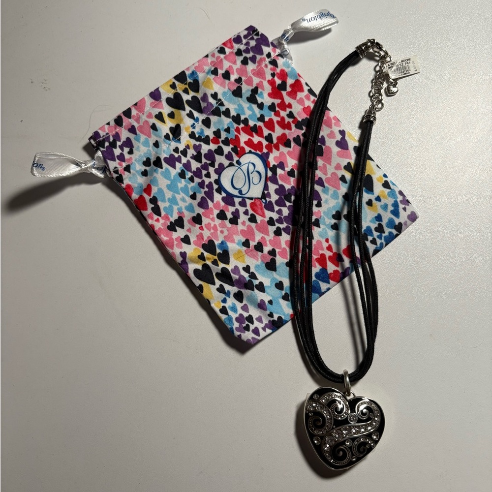 Brighton Retired Elegant Silver Heart Pendant Necklace - Picture 6 of 6